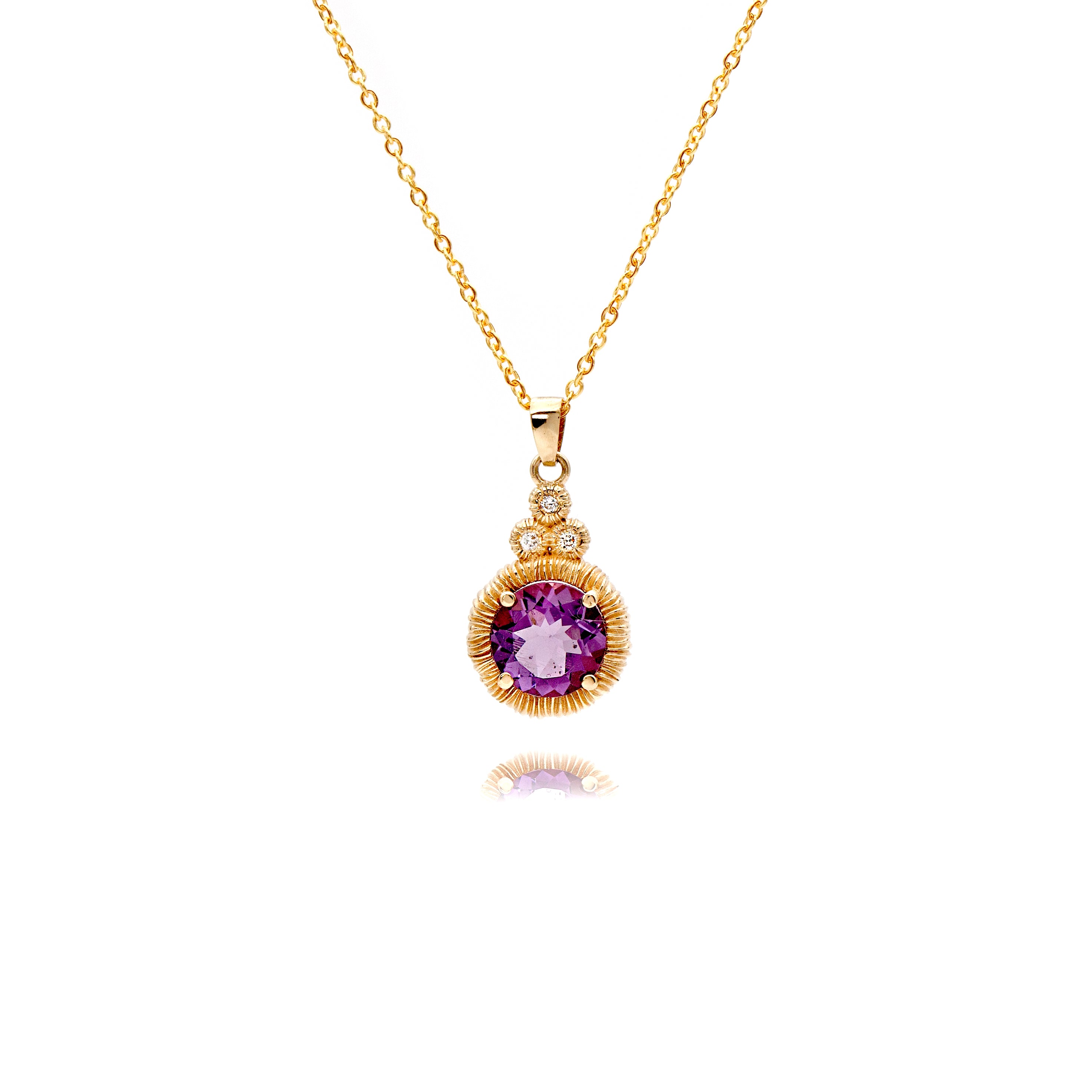 14K Gemstone Pendant Necklace Solid Gold – dannynewfeldjewelry