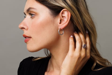 Elevate your everyday style with our SS Twist Textured Hoop Earrings, a captivating fusion of classic charm and modern sophistication.