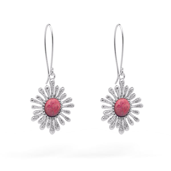 Sunray Nest Design Gemstone Earrings