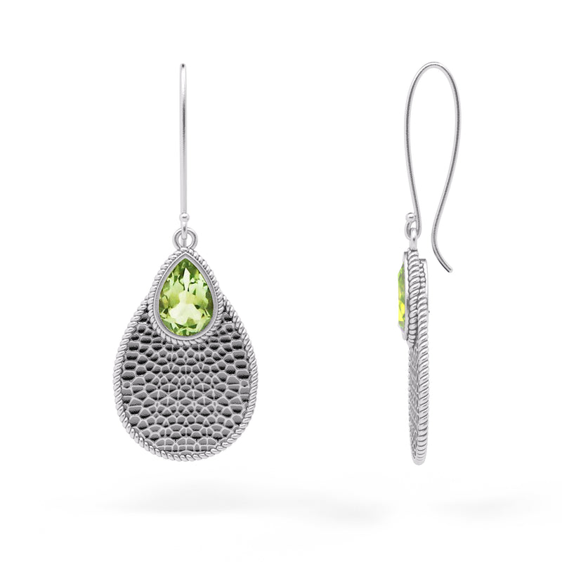 Pear Cut Gemstone Dangle Earrings