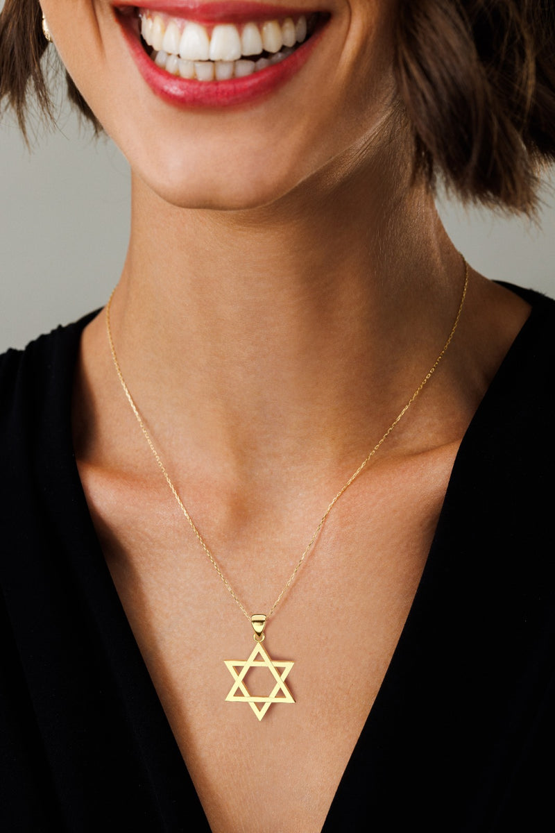 Authentic! Tiffany & Co Peretti 18k Yellow Gold Largest Star Of David  Necklace | Fortrove