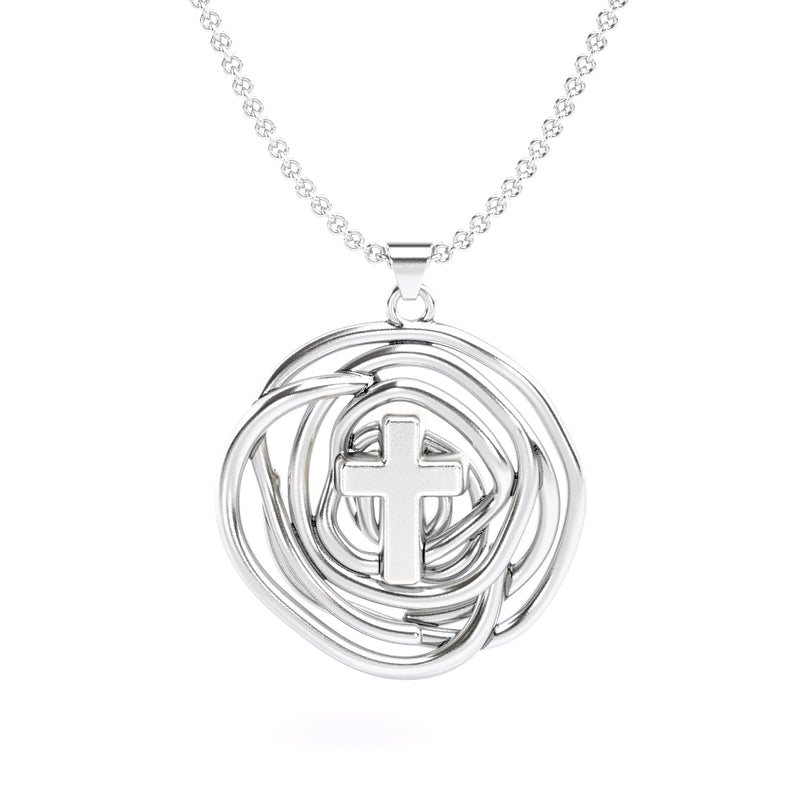 Organic Design Cross Pendant Necklace