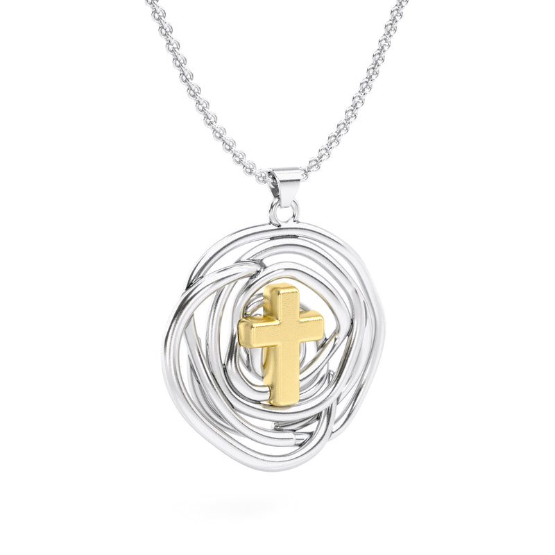 Organic Design Cross Pendant Necklace