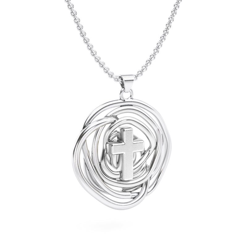 Organic Design Cross Pendant Necklace