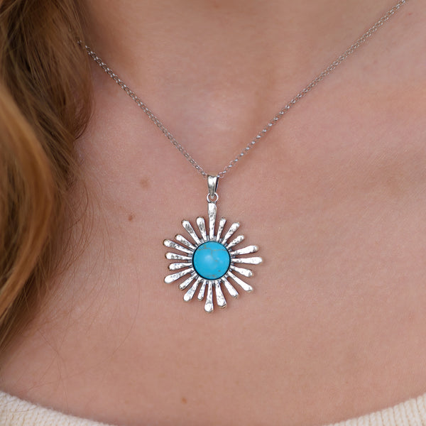 Sunray Nest Design Gemstone Necklace