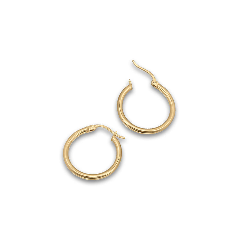 Sterling Silver  Thin Small Hoop Earrings 3/4''
