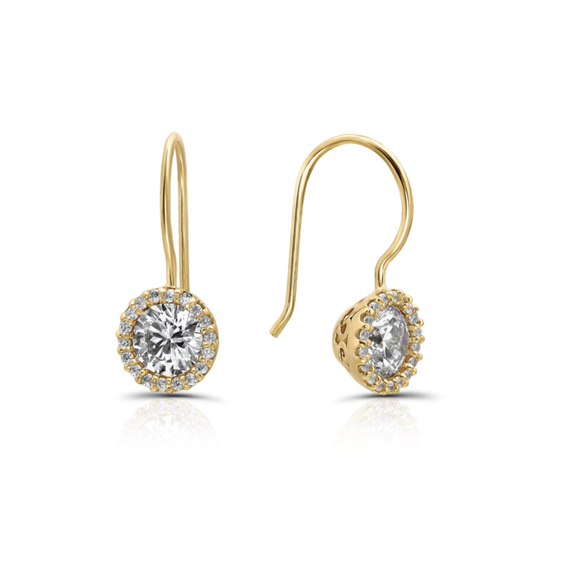 Sterling Silver Gemstone Polished Dangle Earrings