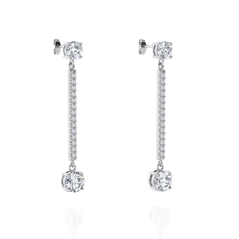 Gemstone Long Fashion Dangle Earrings