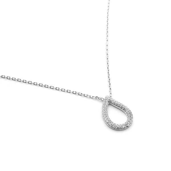 Gemstone Teardrop Necklace 0.40 CT