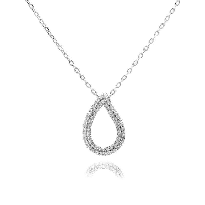 Gemstone Teardrop Necklace 0.40 CT