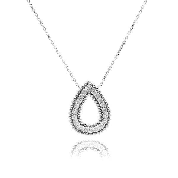 Gemstone Classic Look Teardrop Necklace 1.00 ct