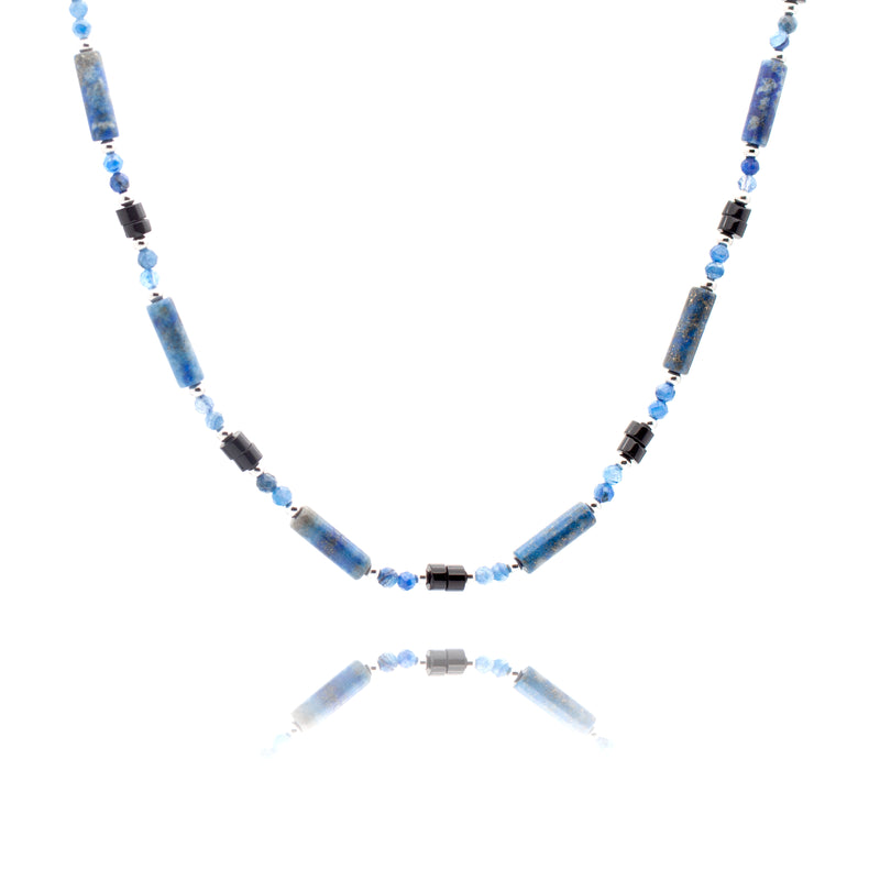 Lapis Beads Necklace 17''+2'' (Copy)