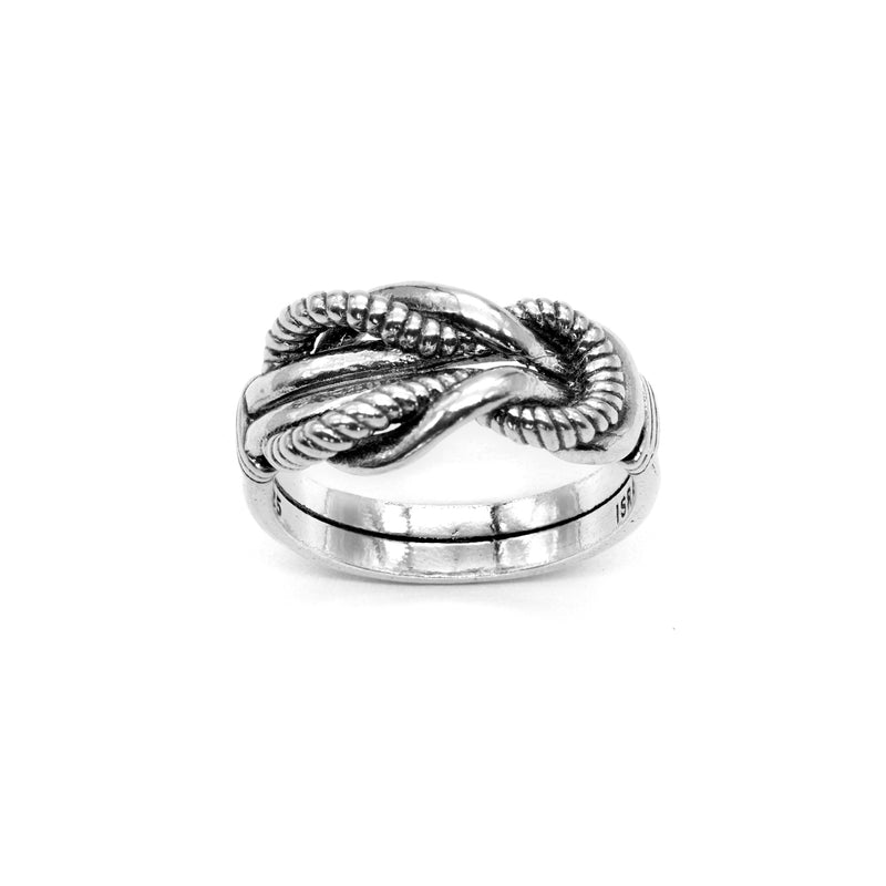 Elegant Sterling Silver Oxidized Braid Ring