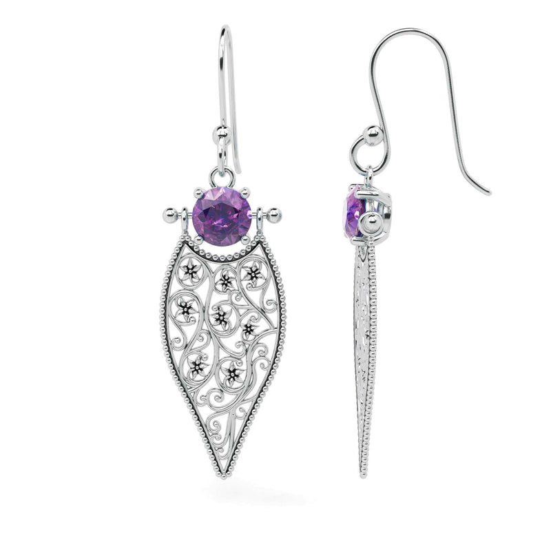 Gemstone Lace Earrings