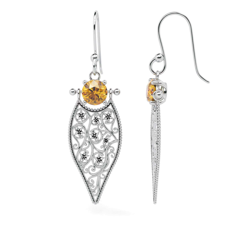 Gemstone Lace Earrings