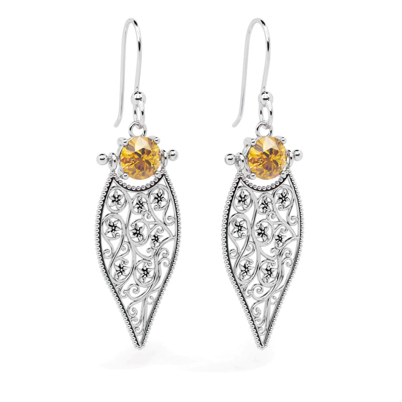 Gemstone Lace Earrings