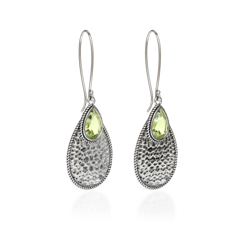 Pear Cut Gemstone Dangle Earrings