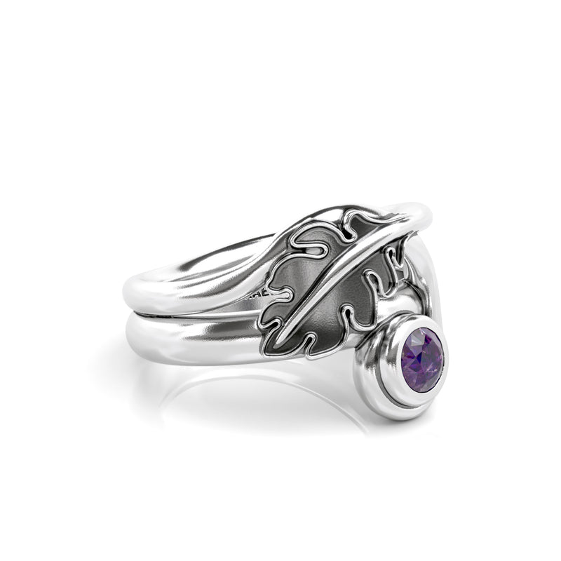 Gemstone Leaf Modern Design Ring