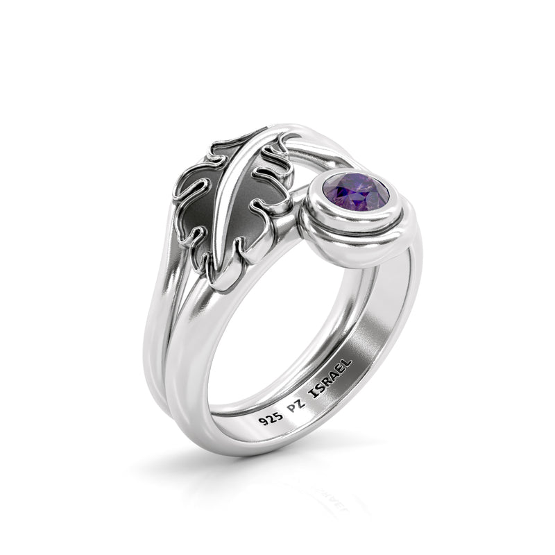 Gemstone Leaf Modern Design Ring