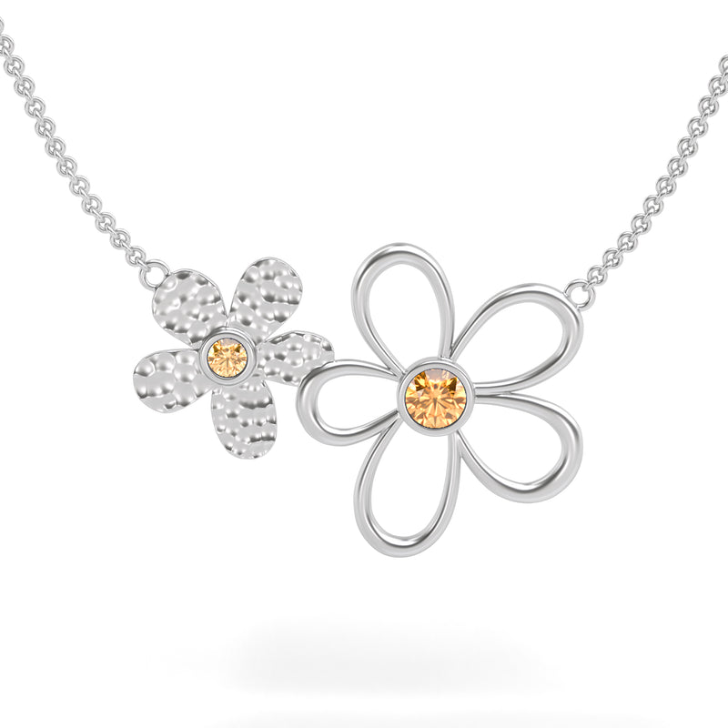 Gemstone Flower Necklace