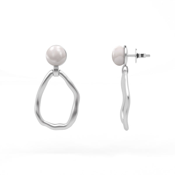 Organic Design Freshwater Pearl Dangle Earrings