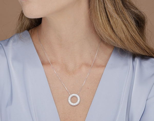 Gemstone Classic Look Karma Necklace 1.10 ct