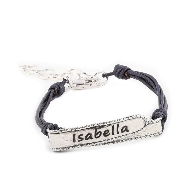 Personalized Cord Bracelet Sterling Silver - Danny Newfeld Collection