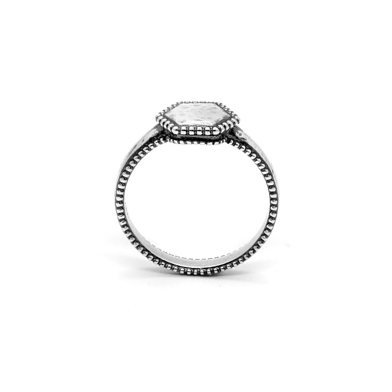 Engravable Hexagon Ring
