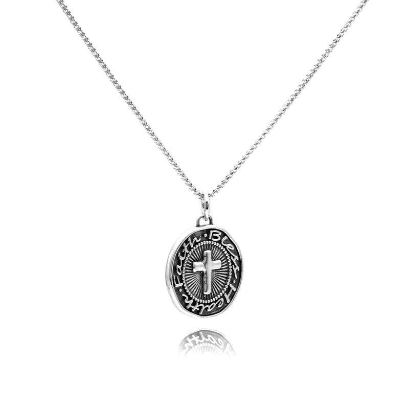 Bless Health and Faith Pendant Necklace