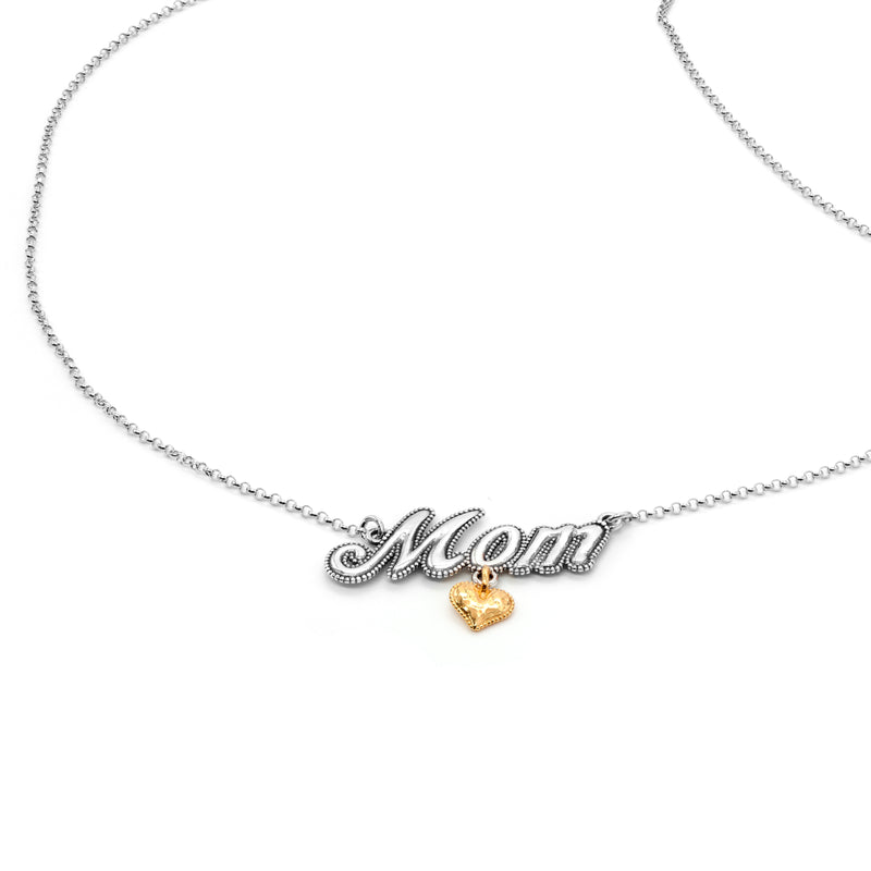 Heart Charm Mom Necklace