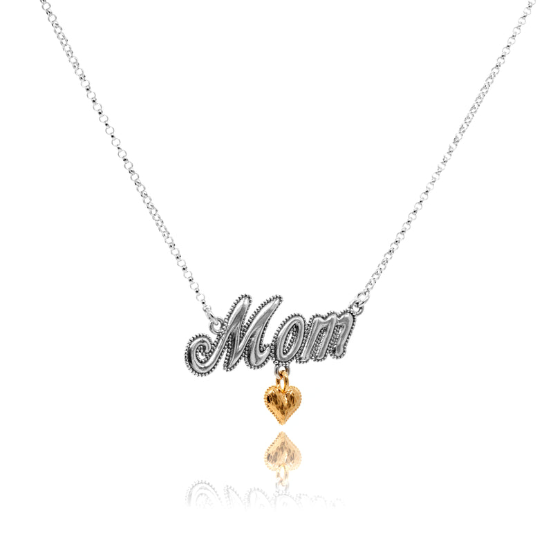 Heart Charm Mom Necklace