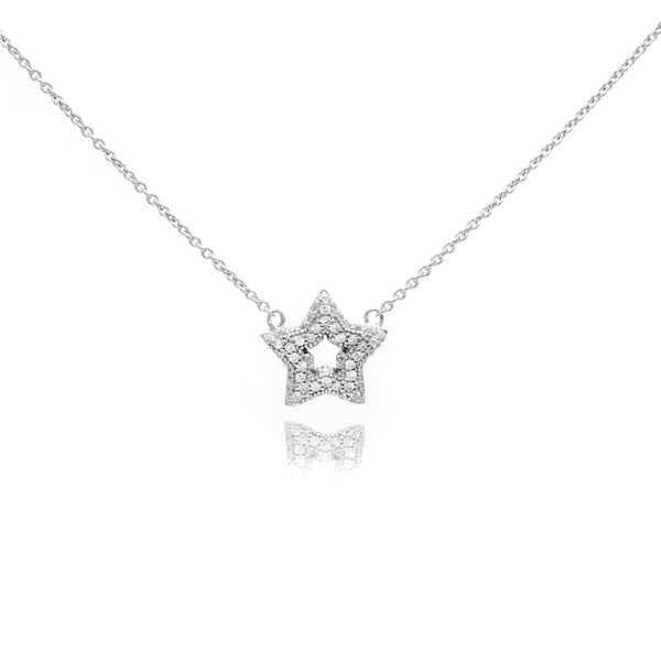 Star Pendant Necklace with Gemstones