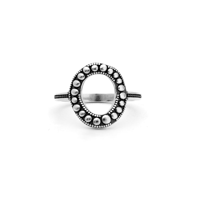 Beaded Oval Ring