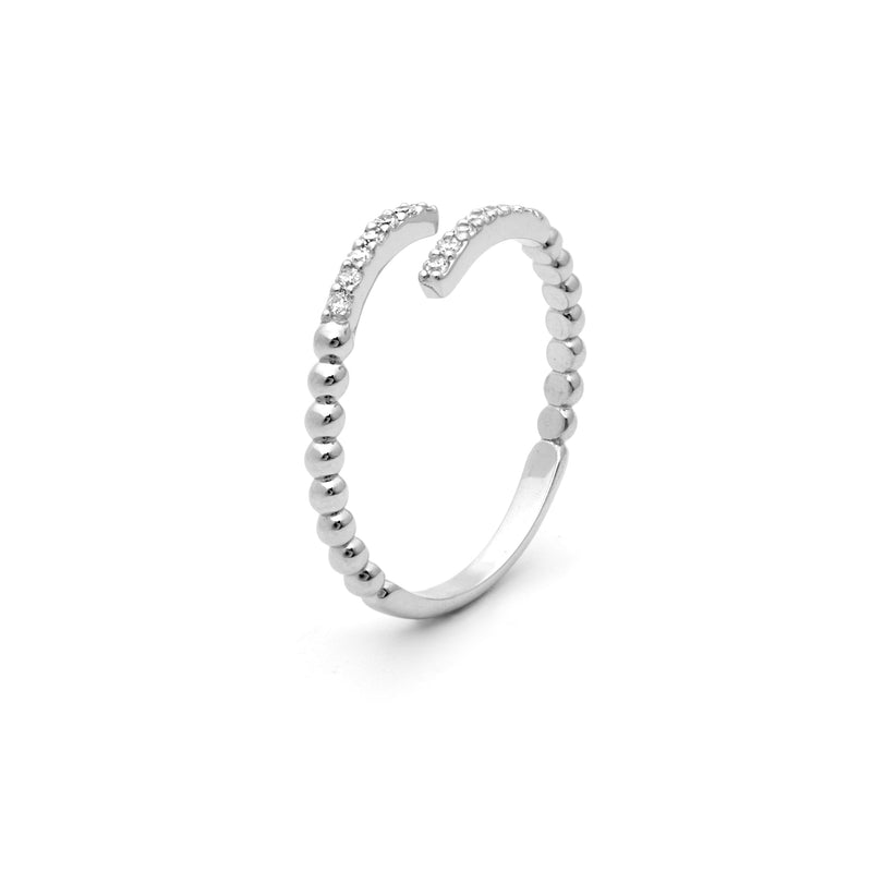 Gemstones Open Twist Ring