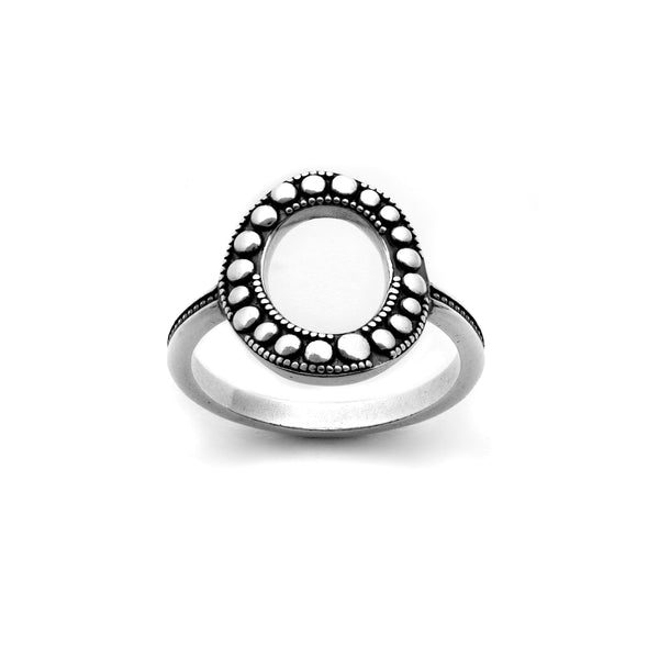 Beaded Oval Ring