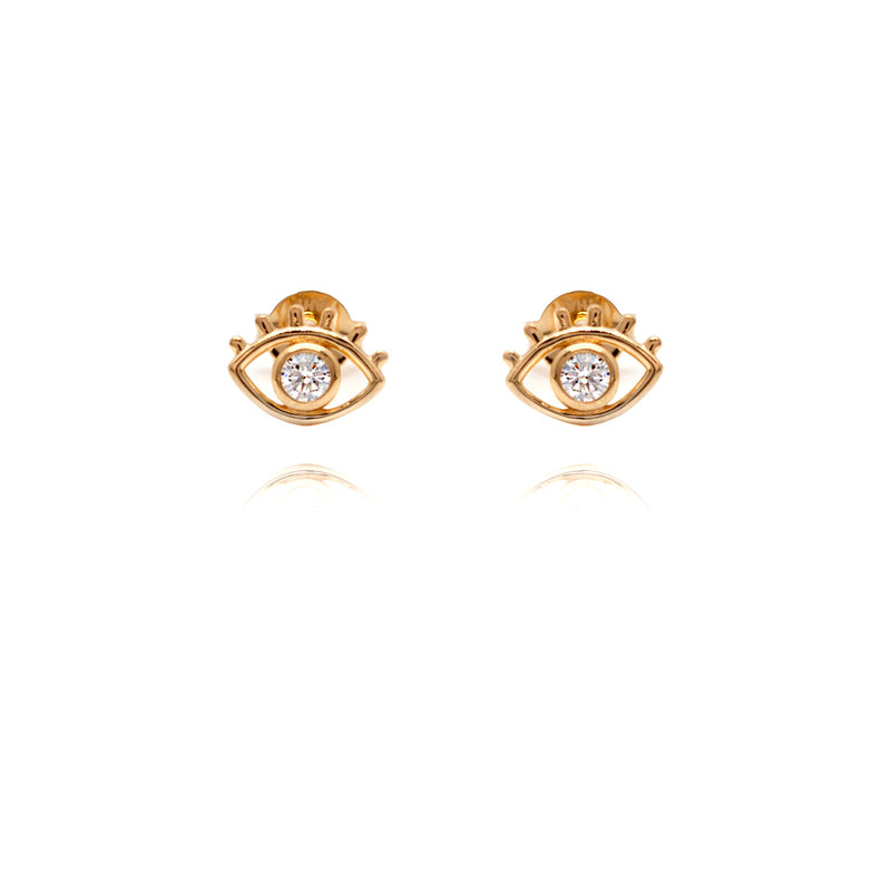 Gemstones Eye Stud Earrings