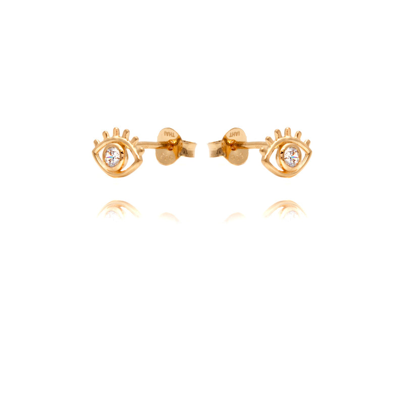 Gemstones Eye Stud Earrings