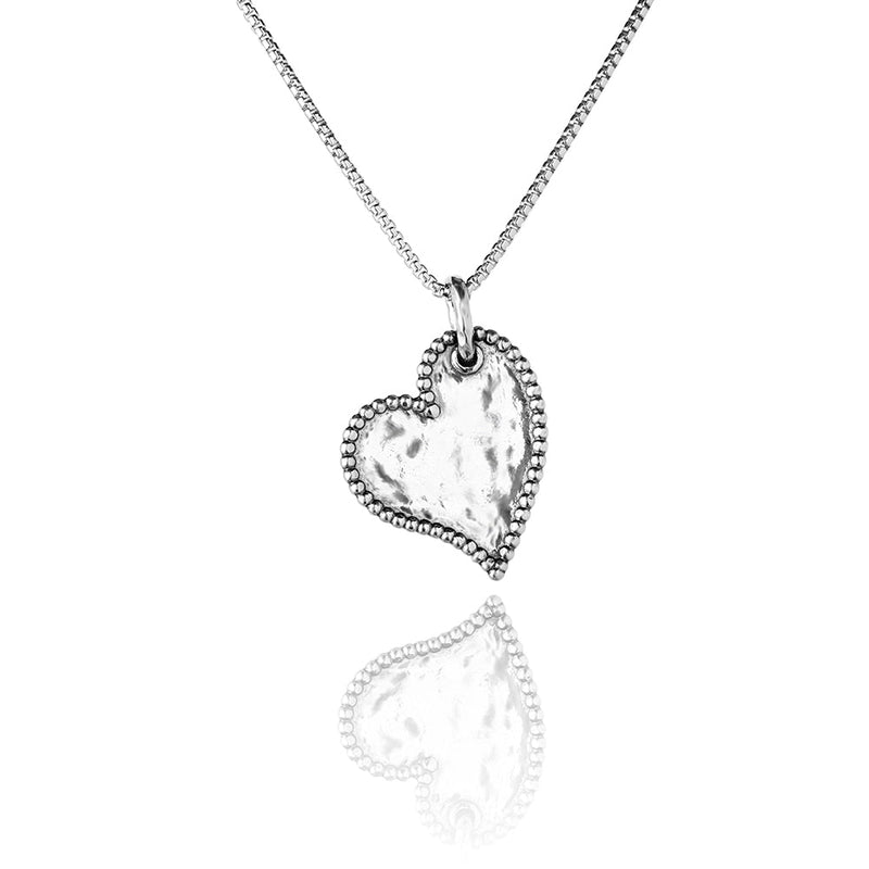 Personalized Heart Pendant Necklace Sterling Silver - Danny Newfeld Collection