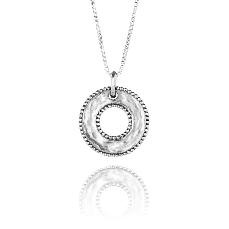 Round Personalized Pendant Necklace Sterling Silver - Danny Newfeld Collection