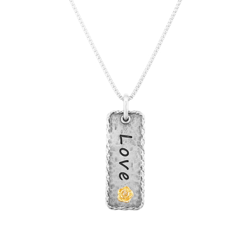 Engravable Vertical Bar Necklace Sterling Silver - Danny Newfeld Collection
