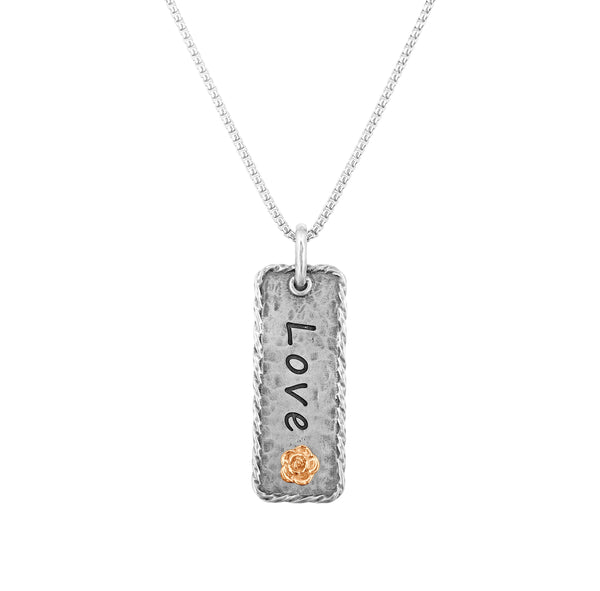 Engravable Vertical Bar Necklace Sterling Silver - Danny Newfeld Collection