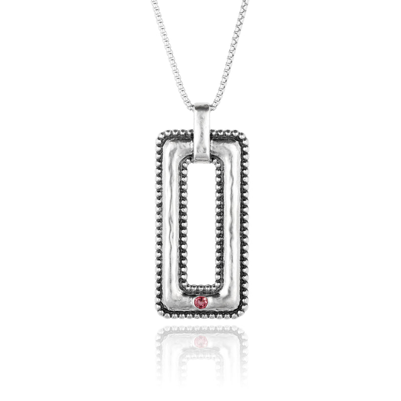 Tourmaline Open bar Necklace Sterling Silver - Danny Newfeld Collection