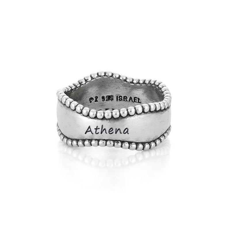 Engravable Wave Ring Sterling Silver - Danny Newfeld Collection