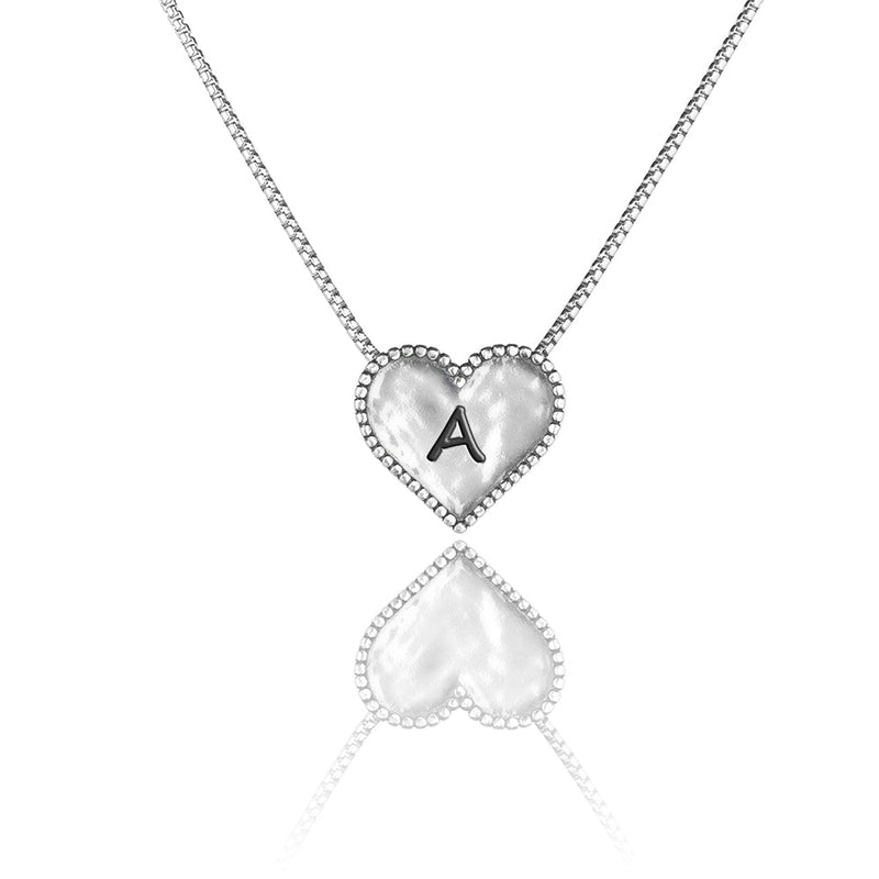 Personalized Heart Pendant Necklace Sterling Silver - Danny Newfeld Collection