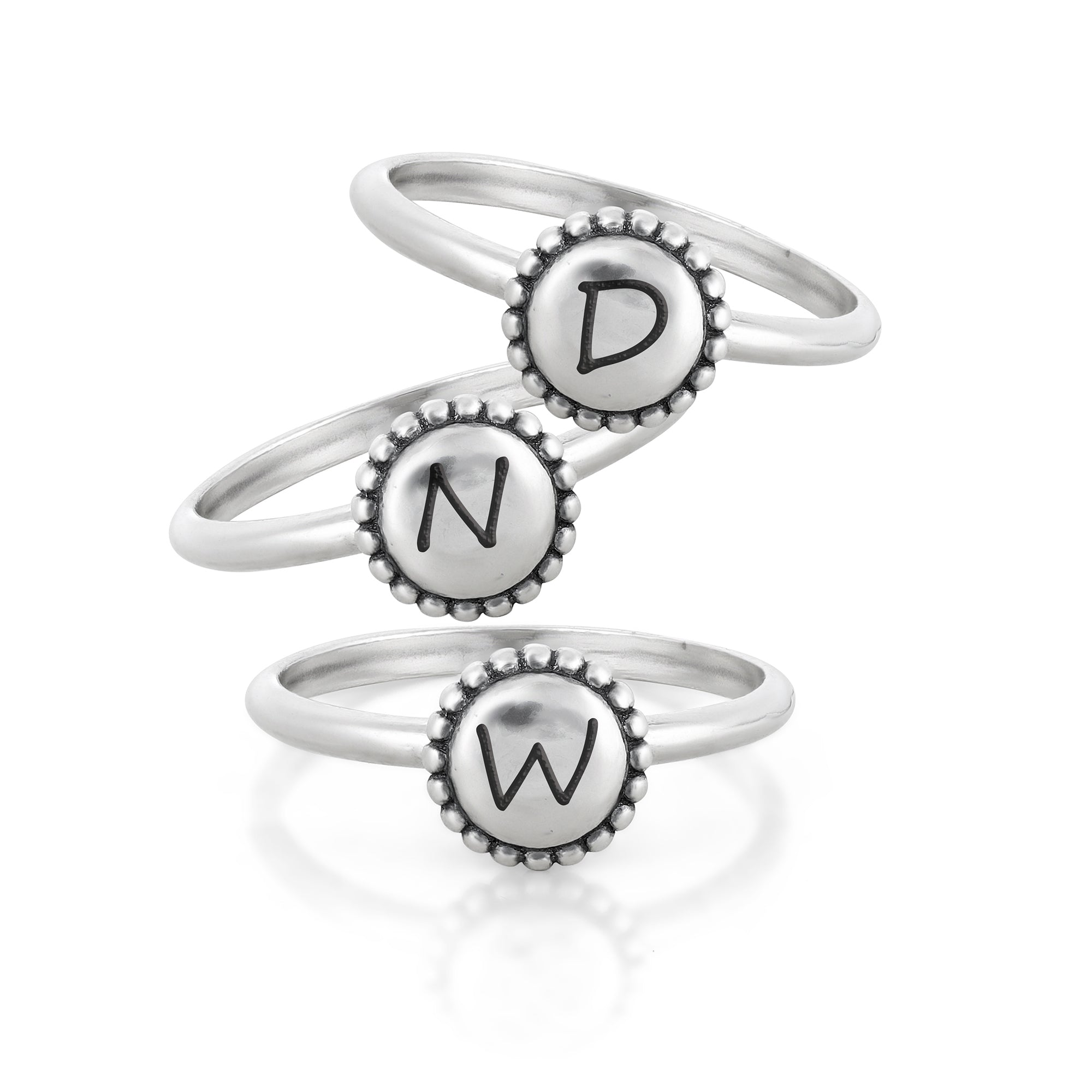 Initiation Rings Engravable Initial Stacking Rings – dannynewfeldjewelry