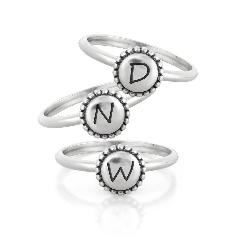 Engravable Initial Stacking Rings