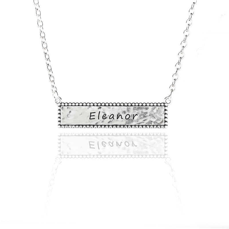 Personalized Bar Necklace Sterling Silver - Danny Newfeld Collection