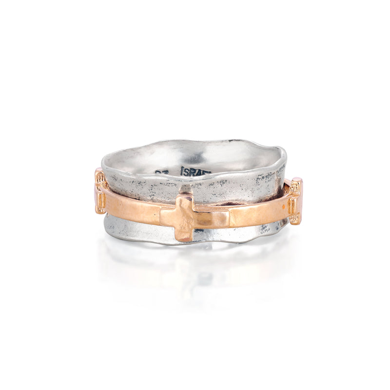 CROSS Spinner Ring Sterling Silver - Danny Newfeld Collection