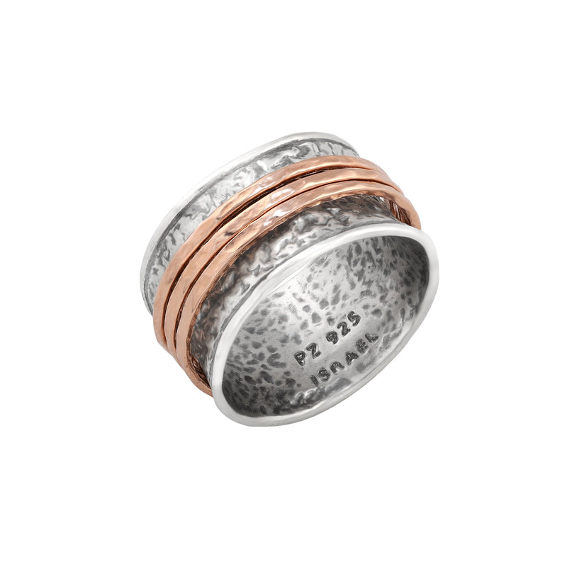 Hammered Spinner Ring 3 Spinners