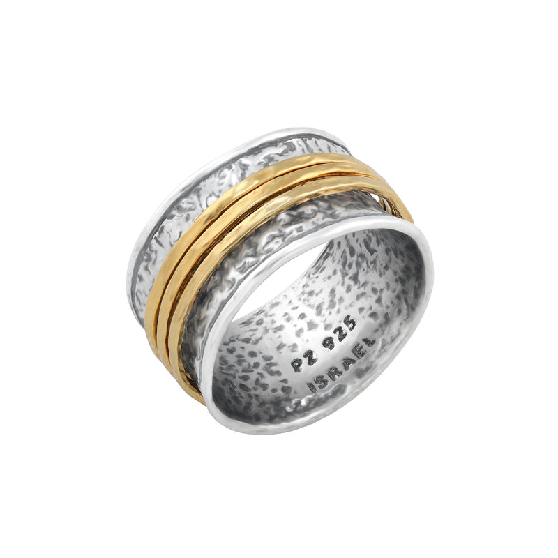 Hammered Spinner Ring 3 Spinners